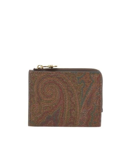 Etro Brown Arnica Bi-Fold Wallet