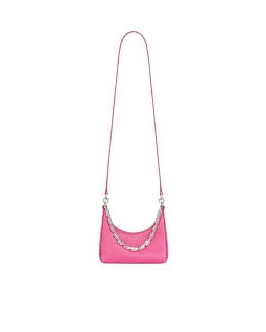 Givenchy Pink Mini Moon Cut-Out Crossbody Bag
