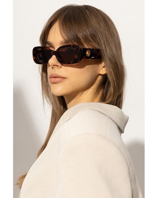 Linda Farrow White Logo Sunglasses