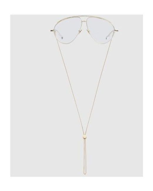 Gucci White Eyewear Aviator Optical Frame Sunglasses for men