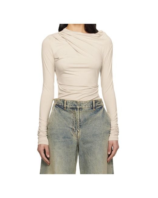 Entire studios Natural Draped Top