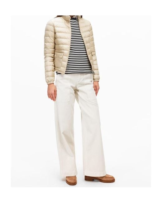 Moncler White Wide Leg Casual Pants