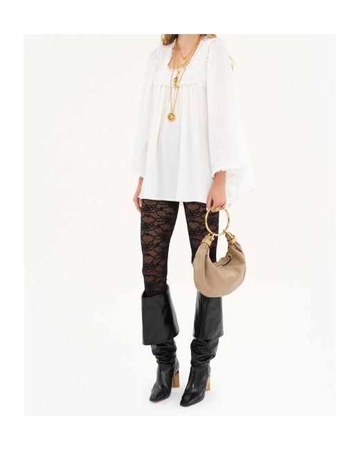 Chloé White Chloé Bracelet Zipped Small Shoulder Bag