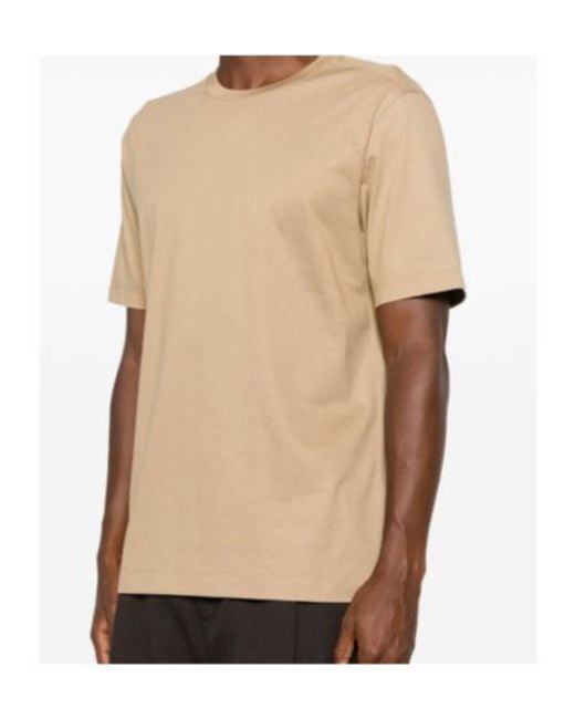 Zegna Natural Crew Neck T-Shirt for men