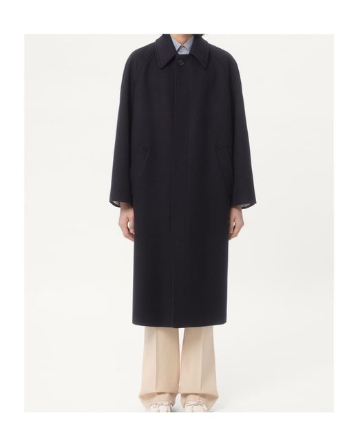 Valentino Blue Single-Breasted Straight Hem Coat for men