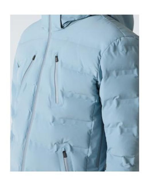 Aztech Mountain Blue Nuke Hooded Down Ski Jacket for men