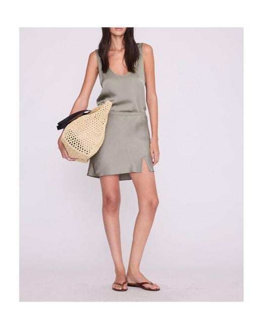 Anine Bing Green Minimalist Slim-Fit Short Skirt