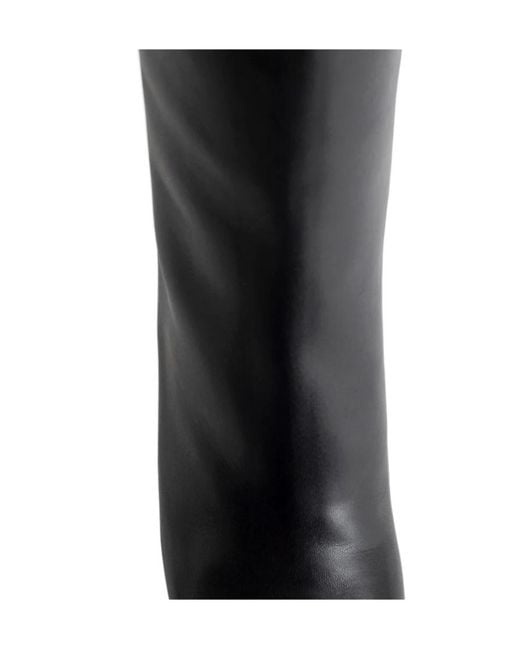 AMINA MUADDI Black High-Heeled Boots With Square Head