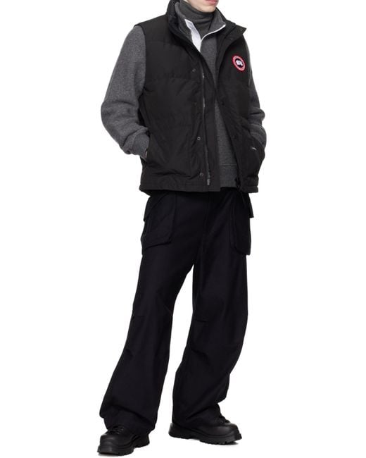 Canada Goose Black Freestyle Crew Vest for men