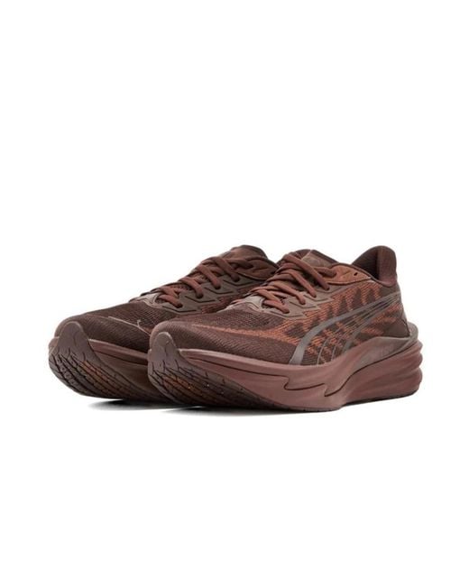 PUMA Brown Deviate Nitro 4 Lace-Up Sneakers