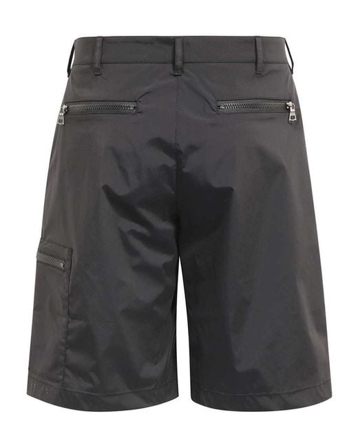 Palm Angels Gray Waistband Loop Shorts for men