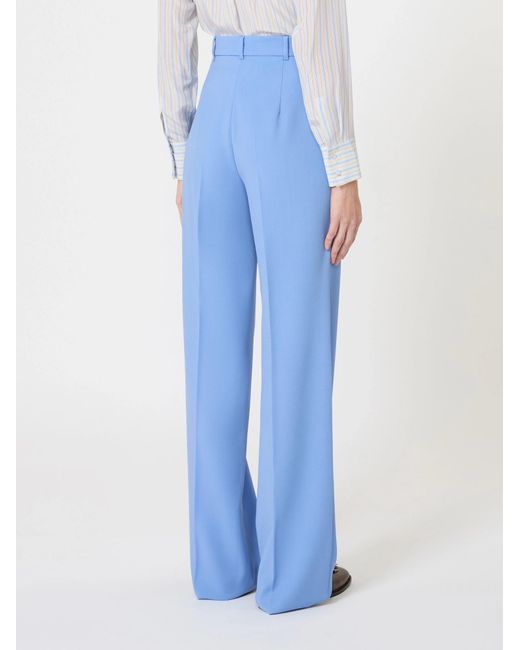 Max Mara Blue Studio Quasar Straight Leg Trousers