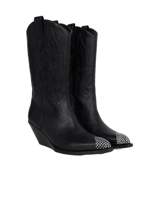 Céline Black Moon High Boots With Strassed Toe Cap for men