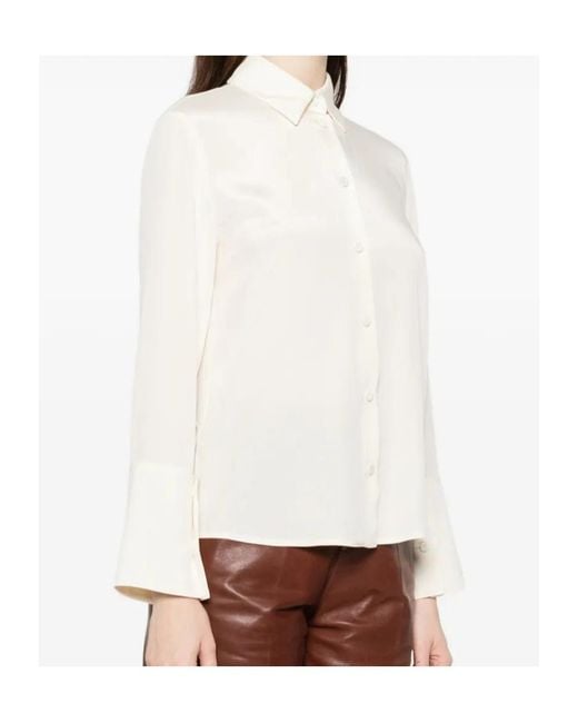 Max Mara White Collared Long-Sleeved Shirt