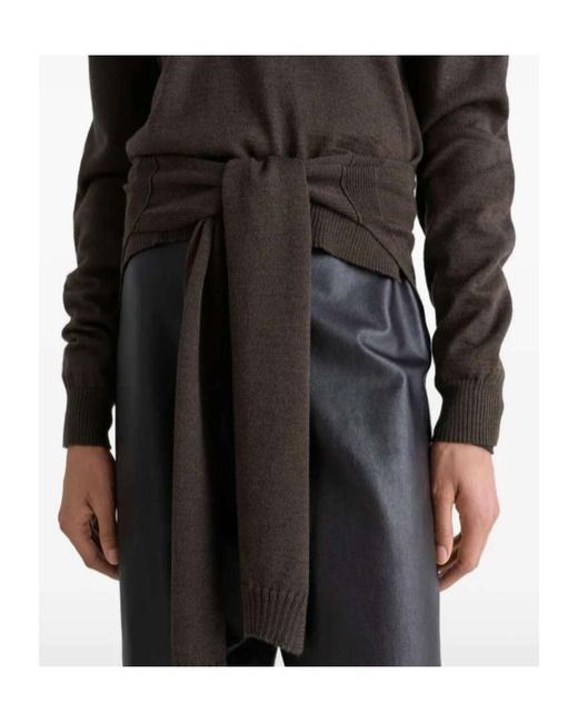 Lemaire Black Trompe Loeil Crew Neck Jumper