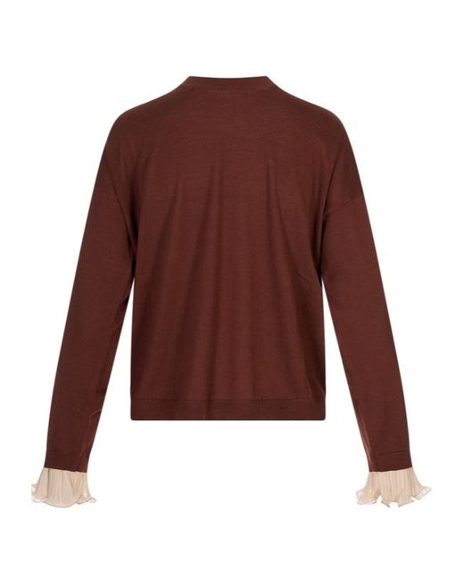 Fabiana Filippi Purple Long-Sleeve Knit Top