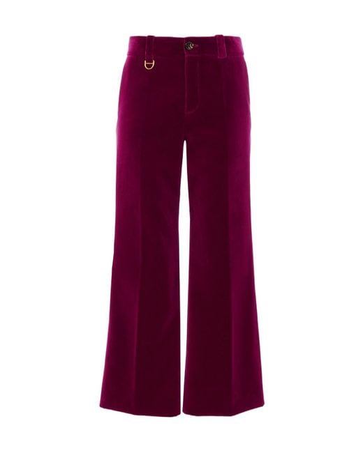 Chloé Red Chloé Cropped Bootcut Pants
