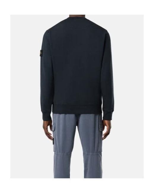 Stone Island Blue Regular-Fit Crewneck Sweatshirt With Raglan Sleeves for men
