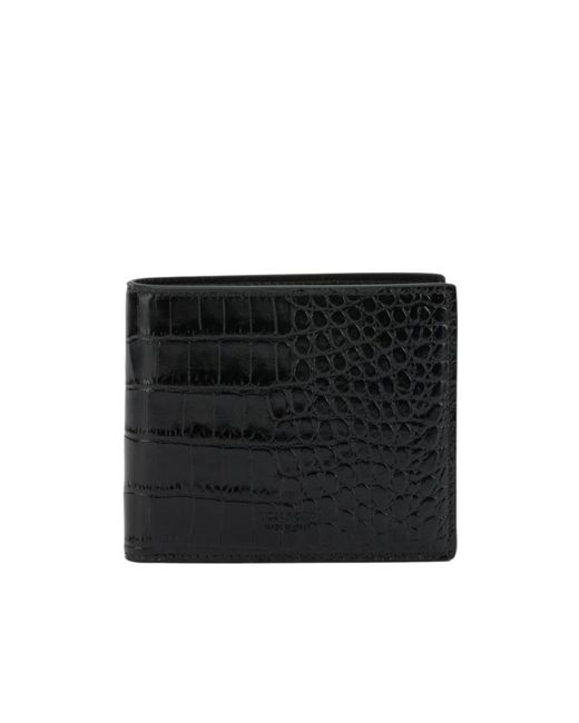 Tom Ford Black Logo Flip Wallet for men