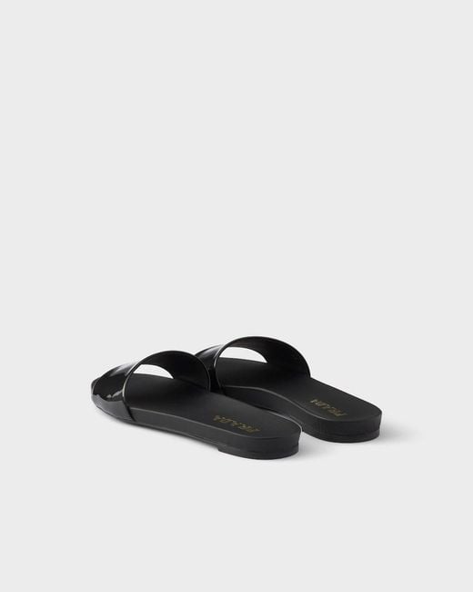 Prada Black Slip-On Sandals