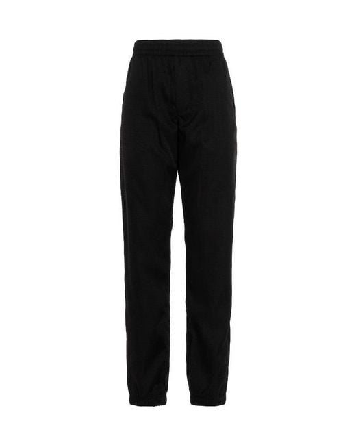 Givenchy Black High-Waisted Tapered Track Pants