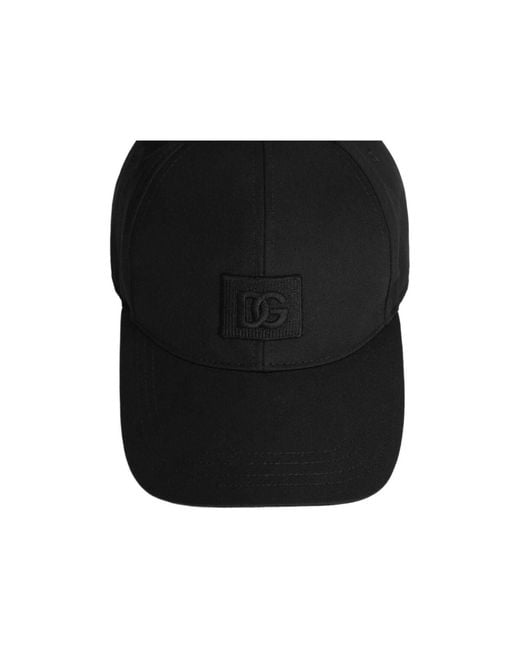 Dolce & Gabbana Black Drill Baseball Cap for men