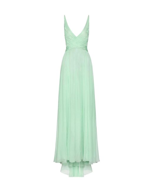 Valentino Green Sleeveless Evening Dress