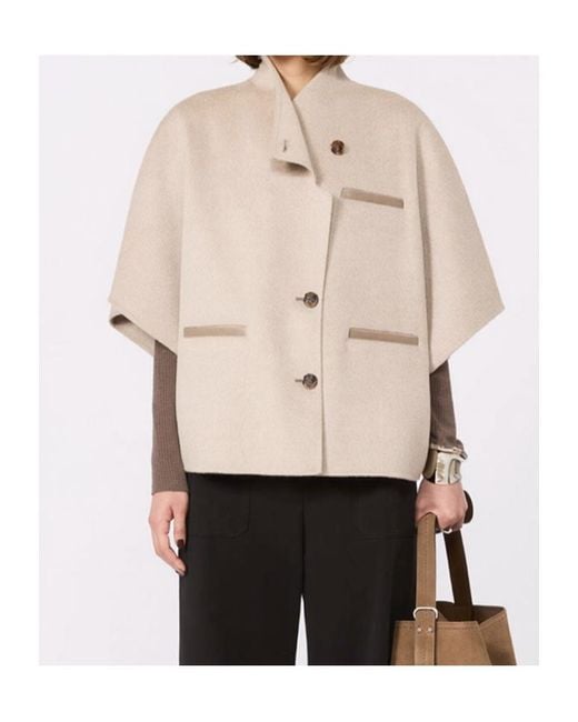 Max Mara Natural Lightweight Cashmere Cape