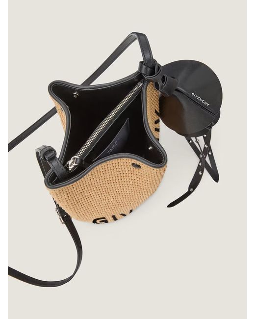 Givenchy Natural Snap Nano Raffia Bucket Bag