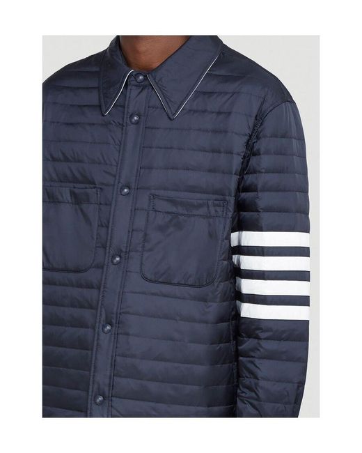 Thom Browne Blue Quilted Jacket for men
