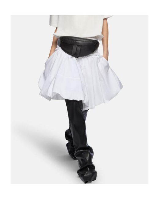 The Attico White The Stretch Midi Skirt