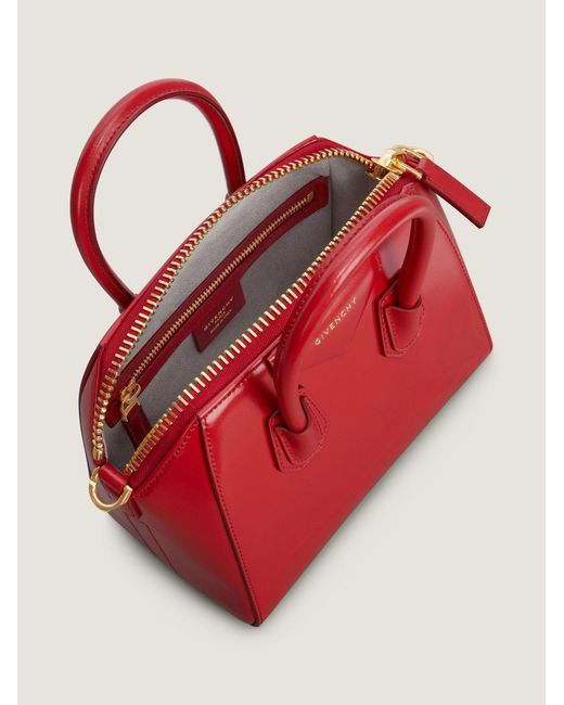 Givenchy Red Antigona Mini Top Handle Bag