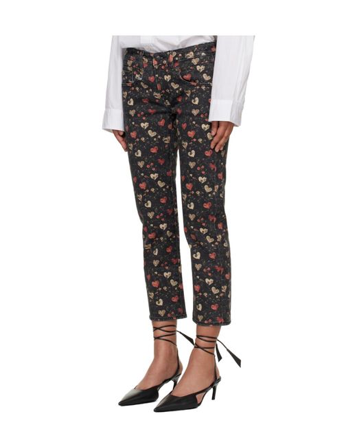R13 Black Straight Leg Jeans