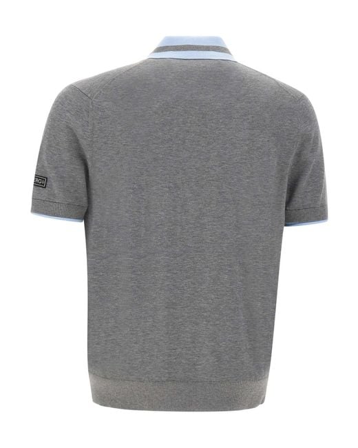 Iceberg Gray Contrast Trim Polo Shirt for men