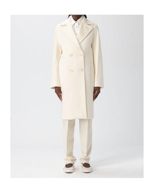 Max Mara Natural Studio Agenda Double-Breasted Long Coat