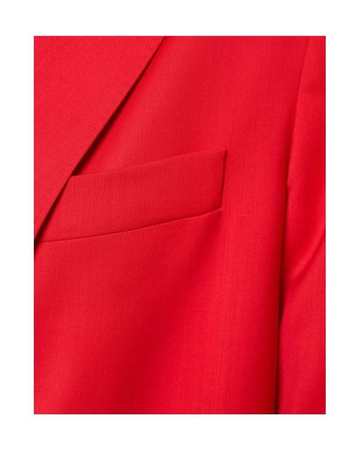 Max Mara Red Double-Breasted Suit Jacket