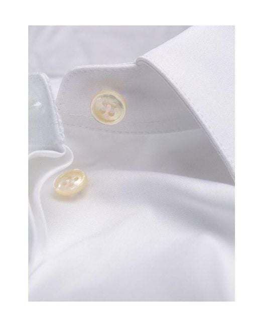Saint Laurent White Classic Buttoned Shirt