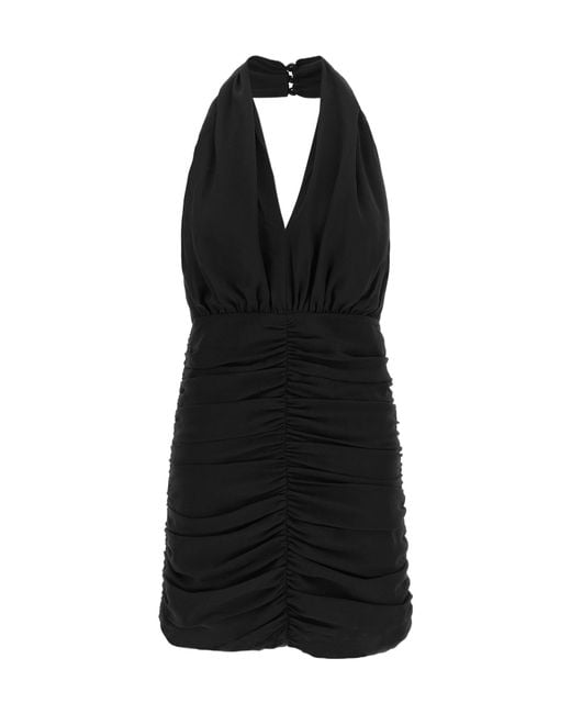 ROTATE BIRGER CHRISTENSEN Black Deep V-Neck Dress