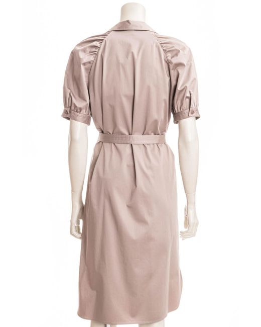 Boss Pink Belted Satin Midi Dress