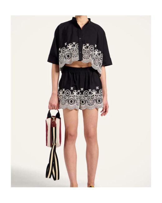 LaDoubleJ Black Pull-Up Shorts
