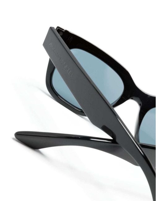 McQueen White Eyewear Punk Rivet Square-Frame Tinted Sunglasses for men