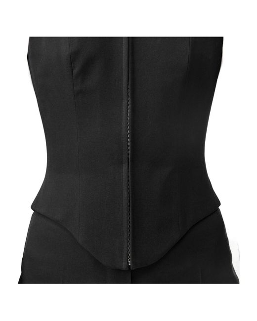McQueen Blue Strapless Corset Top