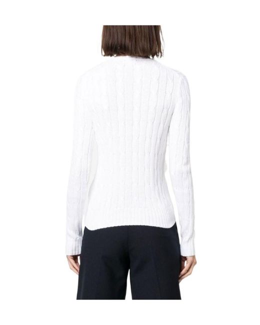 Polo Ralph Lauren White Pony Embroidered Crewneck Jumper