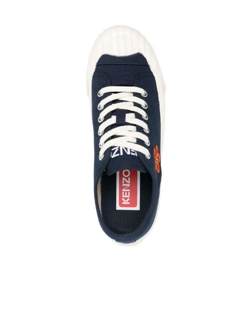 KENZO Blue School Boke Flower Lace-Up Sneakers