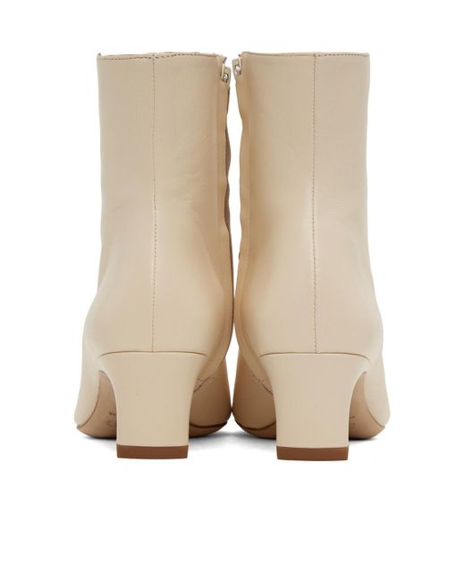 Staud White High-Heeled Pointy Boots