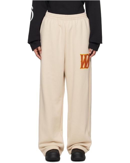 we11done White Logo-Patch Track Pants