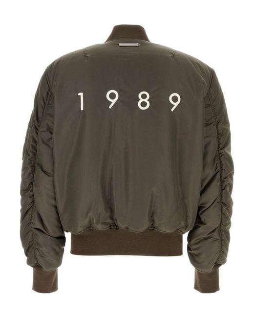 1989 STUDIO Green Back Logo Pilot Casual Jacket for men