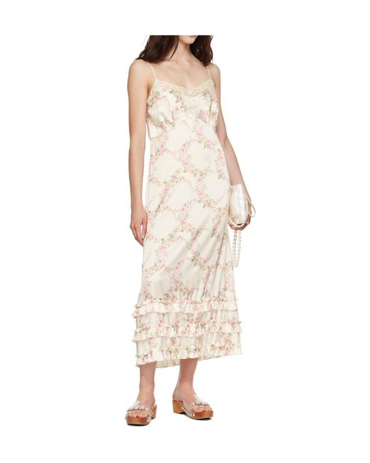 Simone Rocha Natural Ruffled Hem Sundress