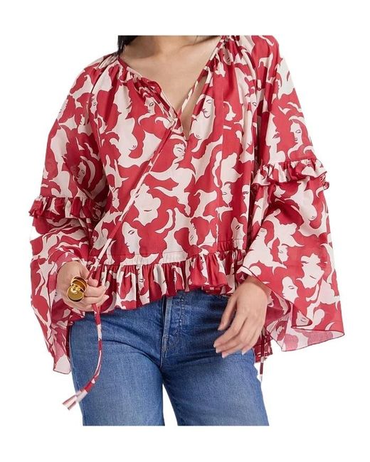 LaDoubleJ Red X Mother Boho Blouse