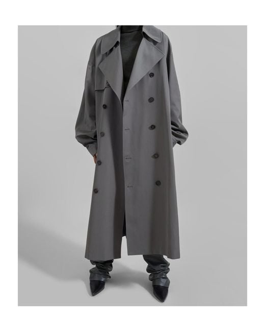 Frankie Shop Gray Mavis Oversized Trench